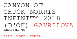 Canyon Of Chuck Norris INFinity 2018 (D