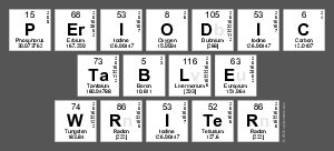 Periodic
 Table
 Writer