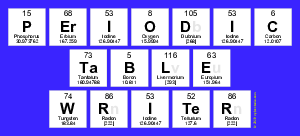 Periodic
 Table
 Writer