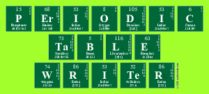 Periodic
 Table
 Writer