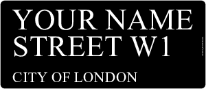 'Your Name Street' - London Street Sign Writer » My Fun Studio